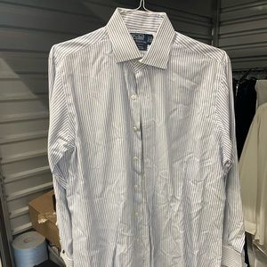 STRIPED POLO DRESS SHIRT